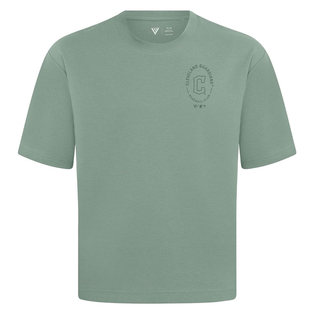 Cleveland Guardians Levelwear Signet Oversized Luxe Signature Knit T-Shirt | MLB Shop