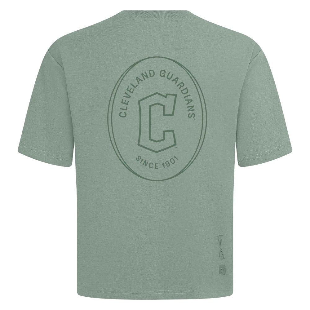 Cleveland Guardians Levelwear Signet Oversized Luxe Signature Knit T-Shirt | MLB Shop