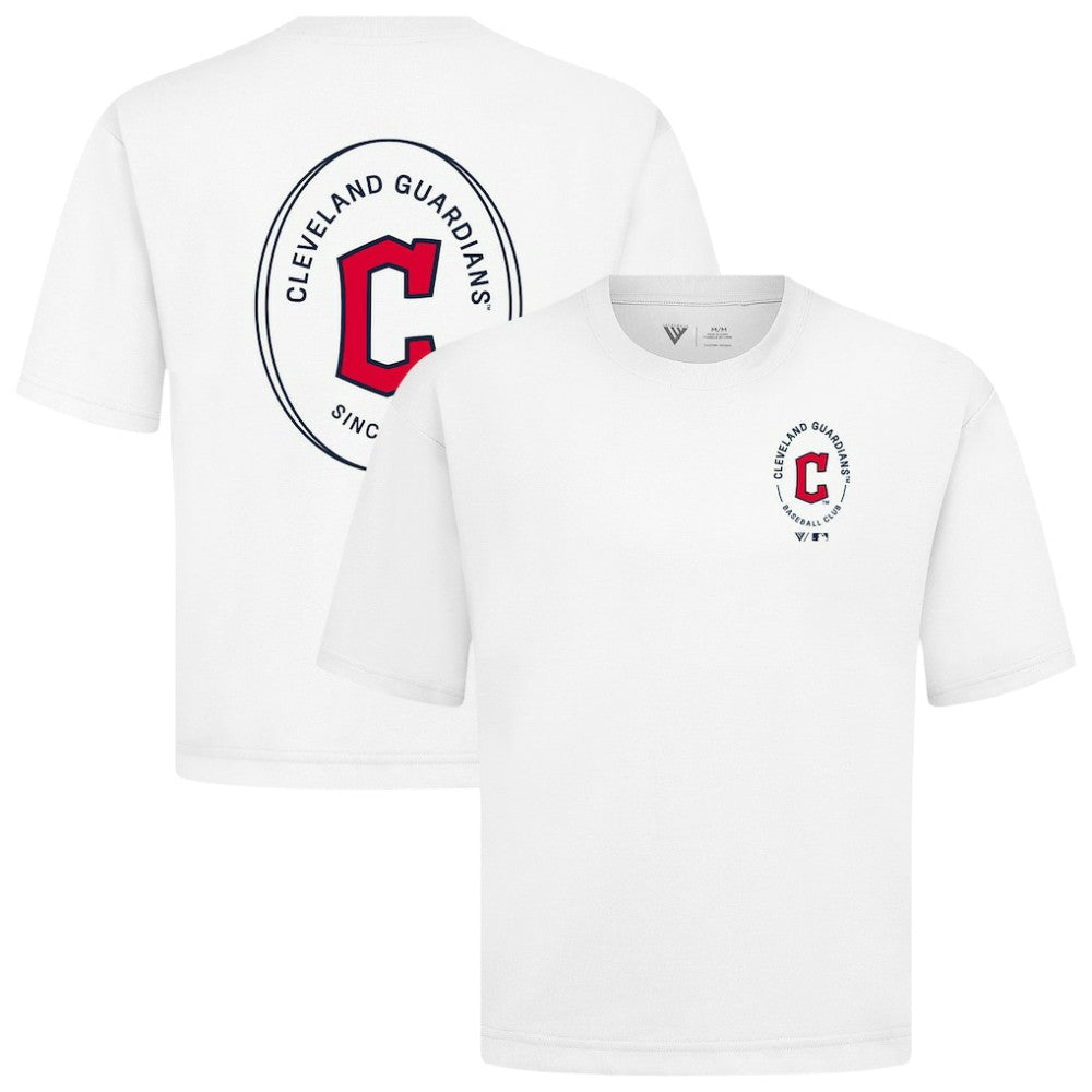 Cleveland Guardians Levelwear Signet Oversized Luxe Signature Knit T-Shirt | MLB Shop