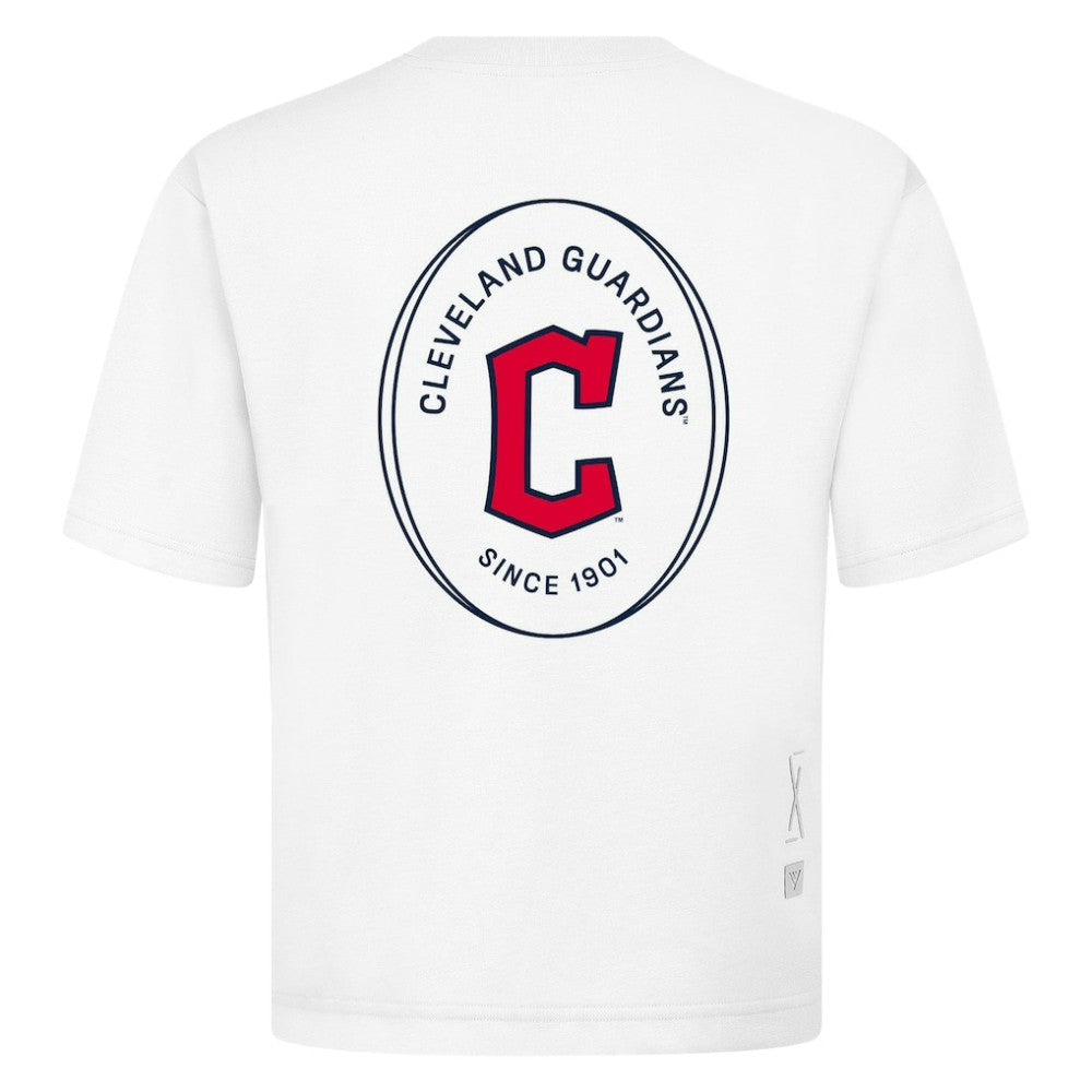 Cleveland Guardians Levelwear Signet Oversized Luxe Signature Knit T-Shirt | MLB Shop