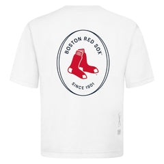 Boston Red Sox Levelwear Signet Oversized Luxe Signature Knit T-Shirt | MLB Near me