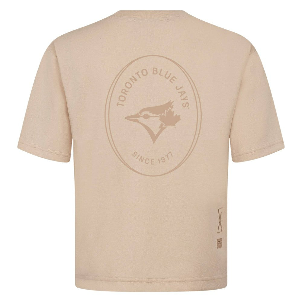 Toronto Blue Jays Levelwear Signet Oversized Luxe Signature Knit T-Shirt | MLB On Sale