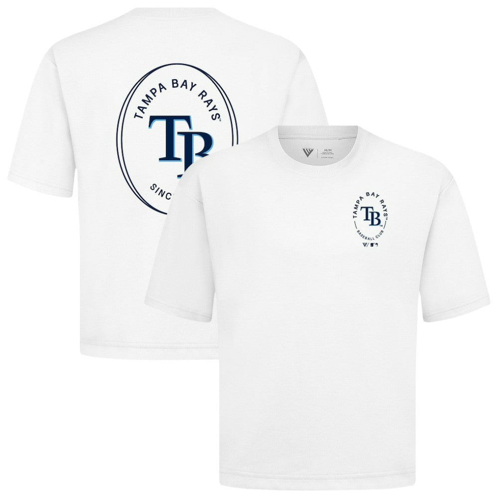 Tampa Bay Rays Levelwear Signet Oversized Luxe Signature Knit T-Shirt | MLB Outlet