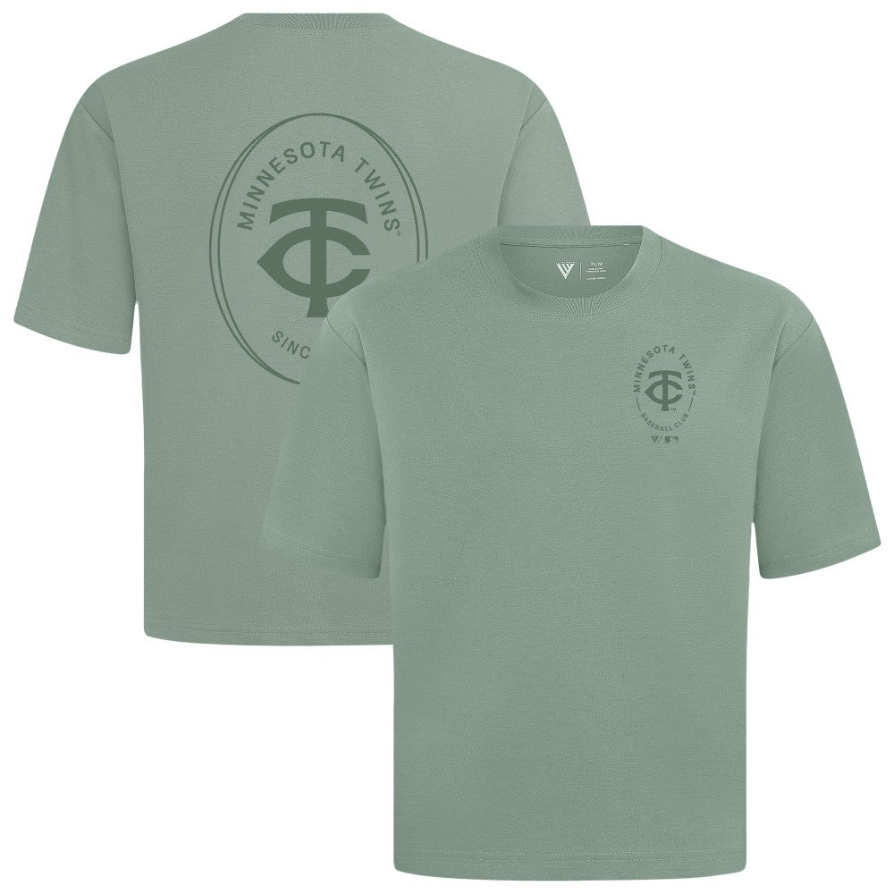 Minnesota Twins Levelwear Register Oversized Luxe Signature Knit T-Shirt | MLB Outlet