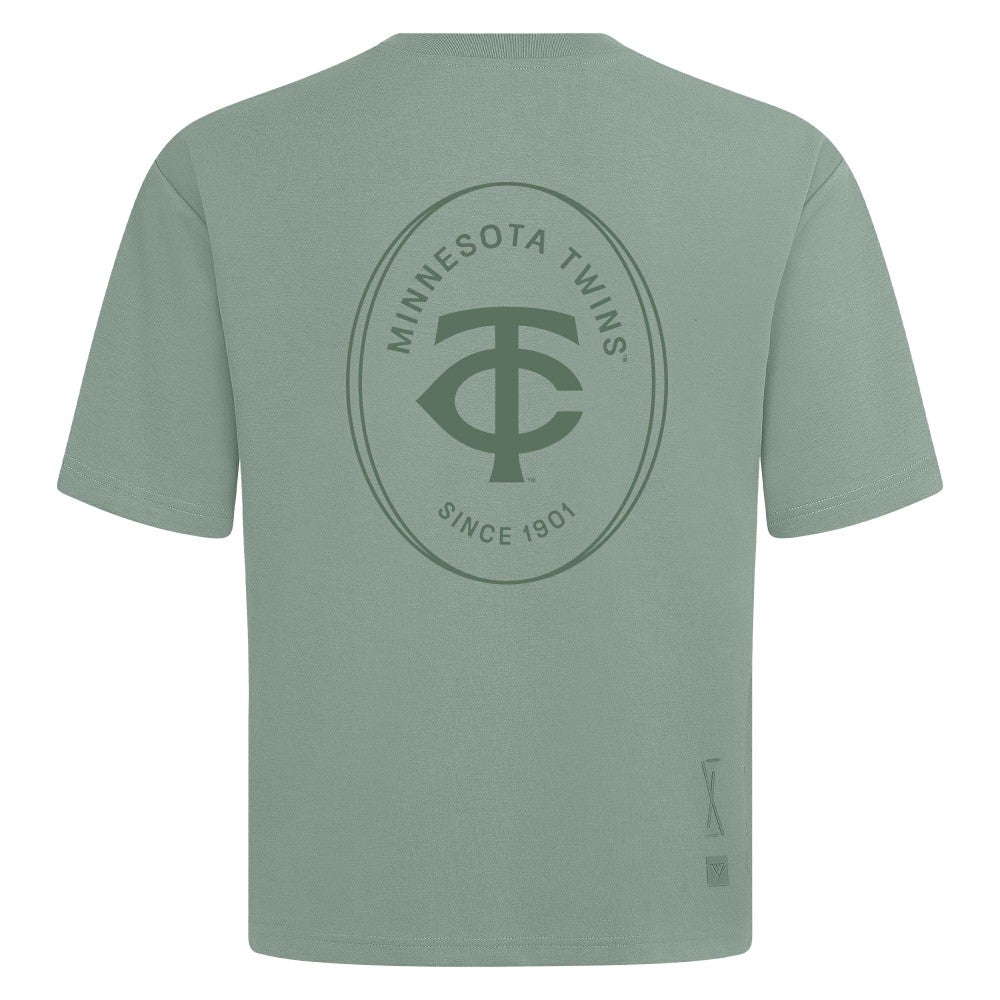 Minnesota Twins Levelwear Register Oversized Luxe Signature Knit T-Shirt | MLB Outlet