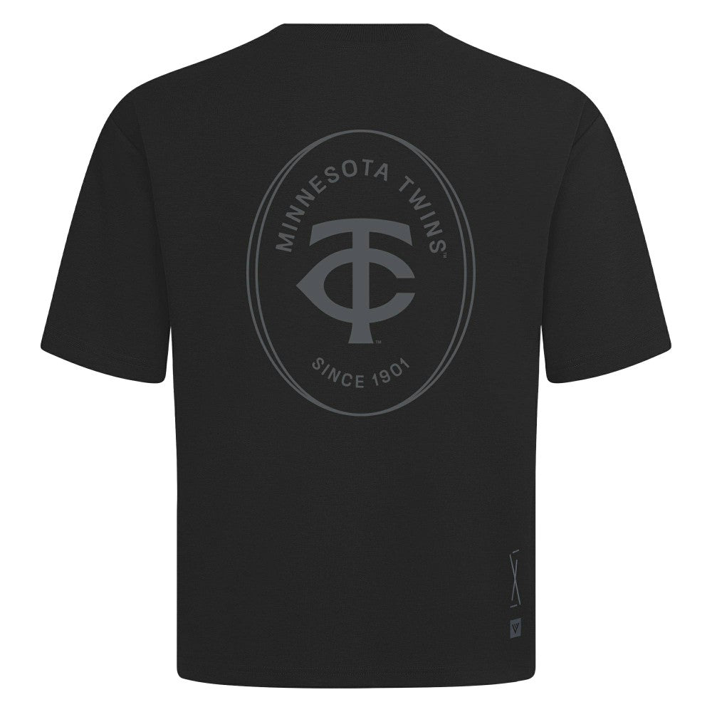 Minnesota Twins Levelwear Register Oversized Luxe Signature Knit T-Shirt | MLB Sale