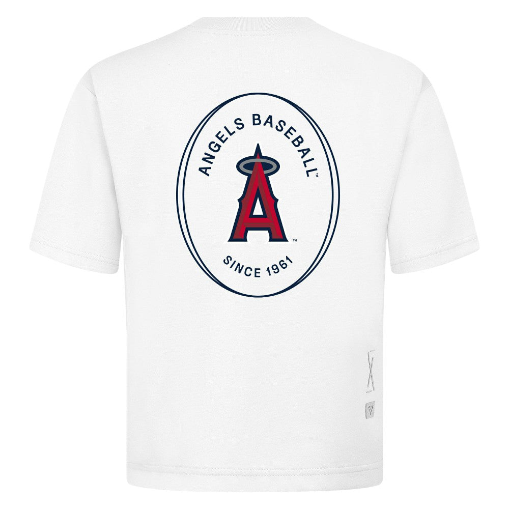 Los Angeles Angels Levelwear Register Oversized Luxe Signature Knit T-Shirt | MLB On Sale