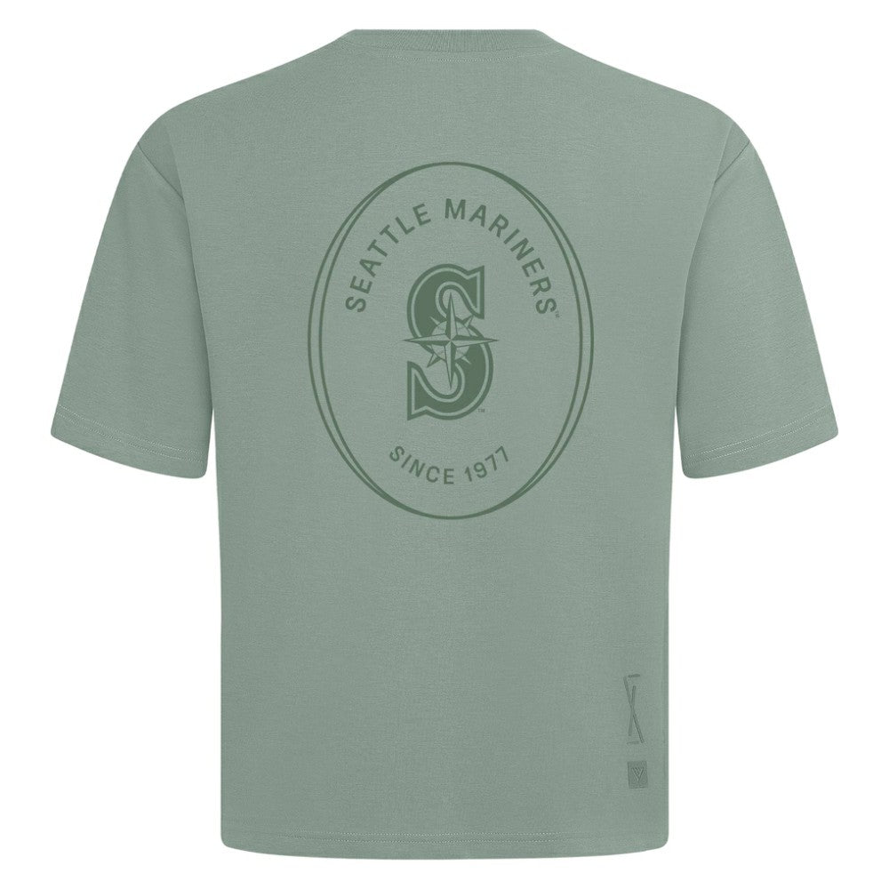 Seattle Mariners Levelwear Register Oversized Luxe Signature Knit T-Shirt | MLB US