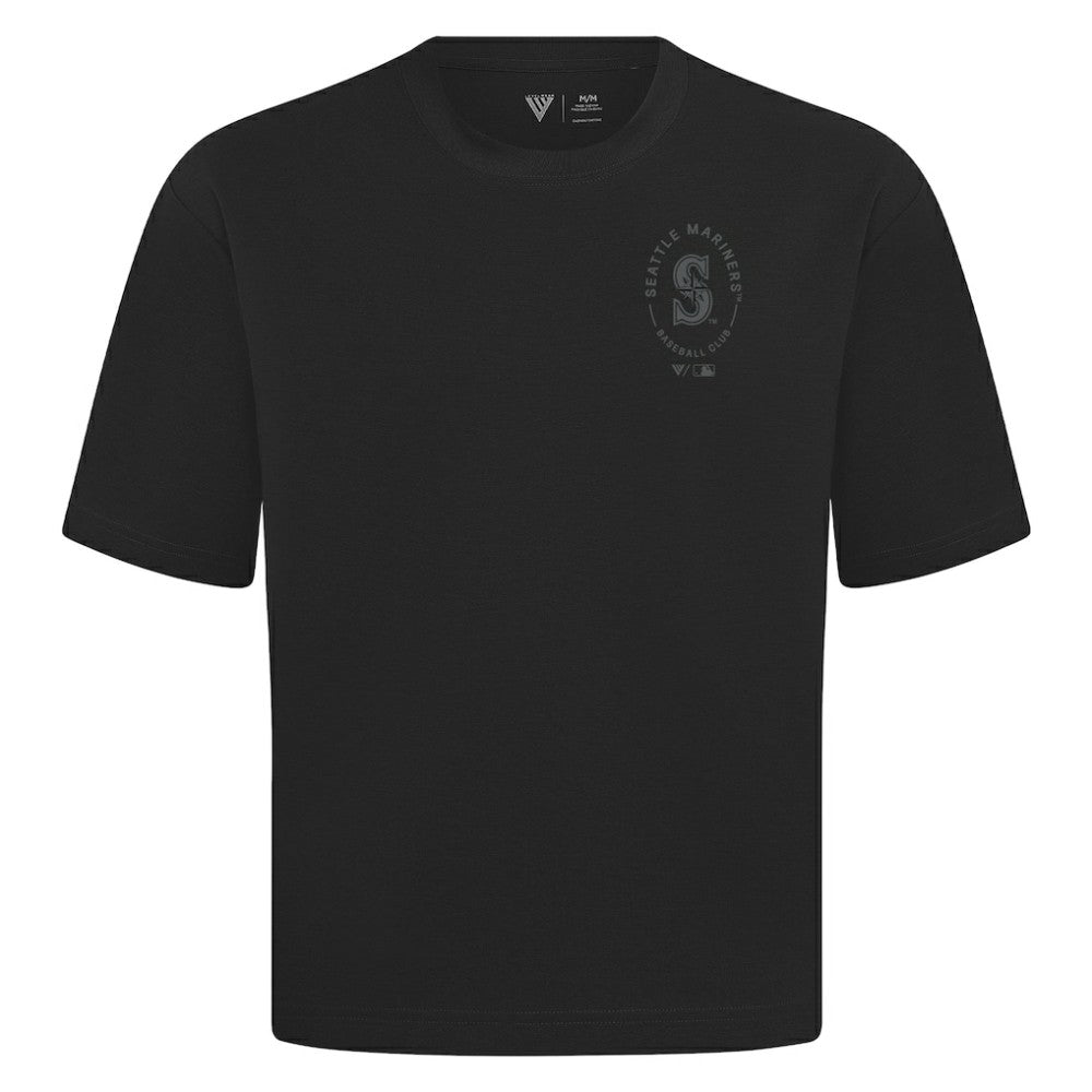 Seattle Mariners Levelwear Register Oversized Luxe Signature Knit T-Shirt | MLB For sale