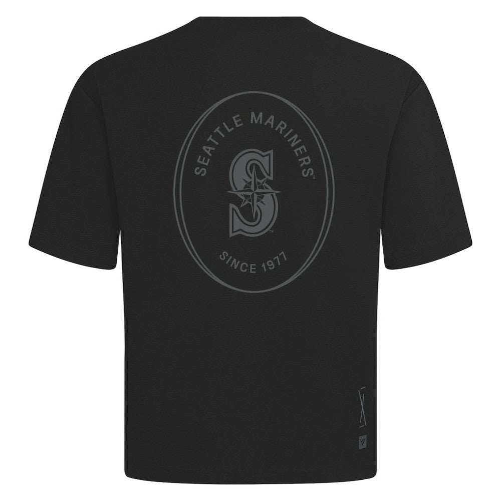 Seattle Mariners Levelwear Register Oversized Luxe Signature Knit T-Shirt | MLB For sale