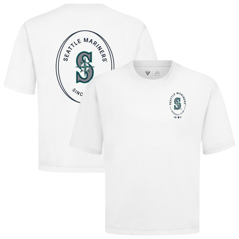Seattle Mariners Levelwear Register Oversized Luxe Signature Knit T-Shirt | MLB For sale