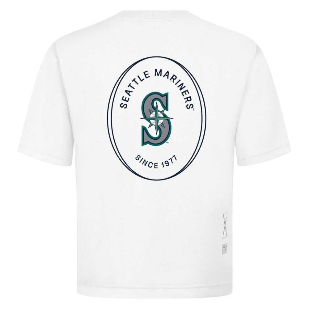 Seattle Mariners Levelwear Register Oversized Luxe Signature Knit T-Shirt | MLB For sale