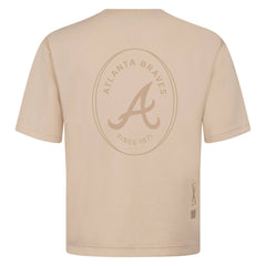Atlanta Braves Levelwear Register Oversized Luxe Signature Knit T-Shirt | MLB Outlet