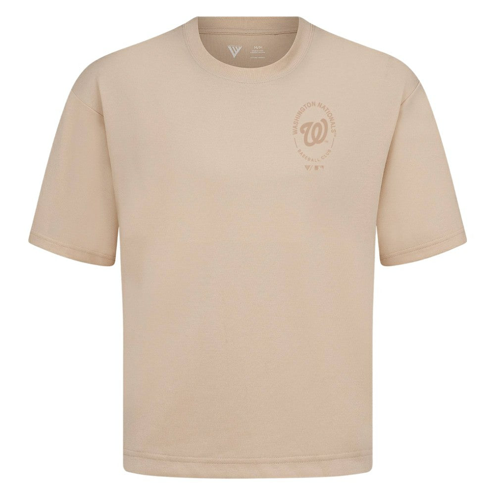 Washington Nationals Levelwear Register Oversized Luxe Signature Knit T-Shirt | MLB US