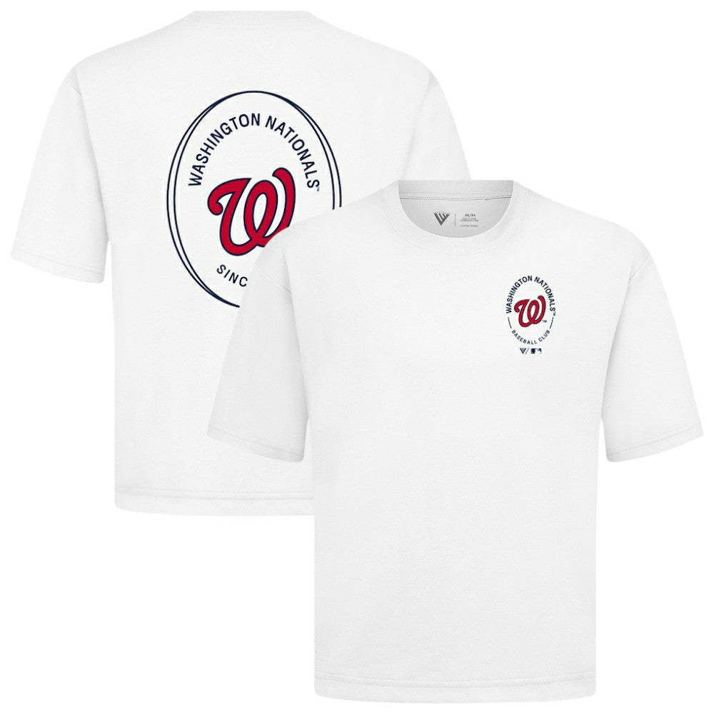 Washington Nationals Levelwear Register Oversized Luxe Signature Knit T-Shirt | MLB US