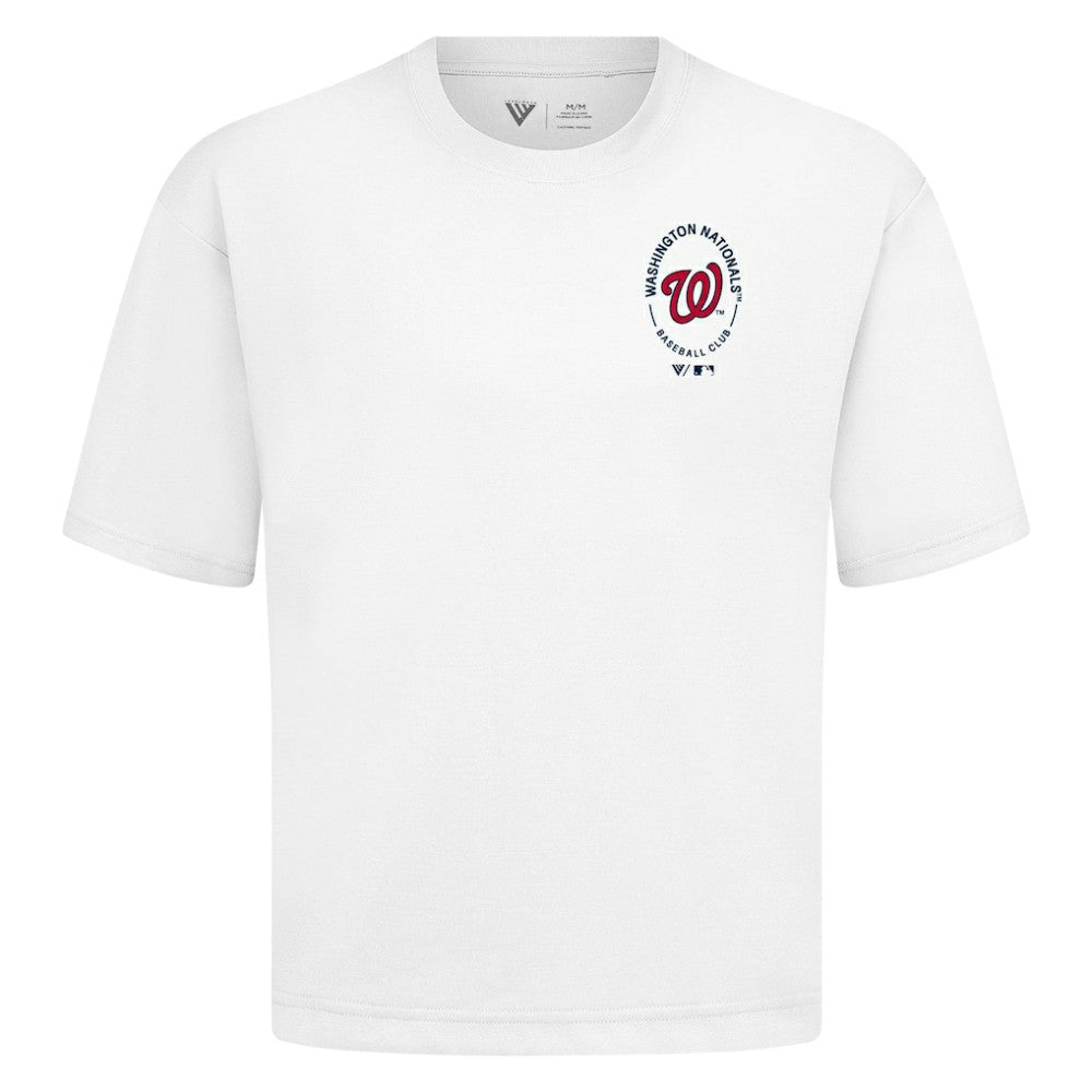Washington Nationals Levelwear Register Oversized Luxe Signature Knit T-Shirt | MLB US
