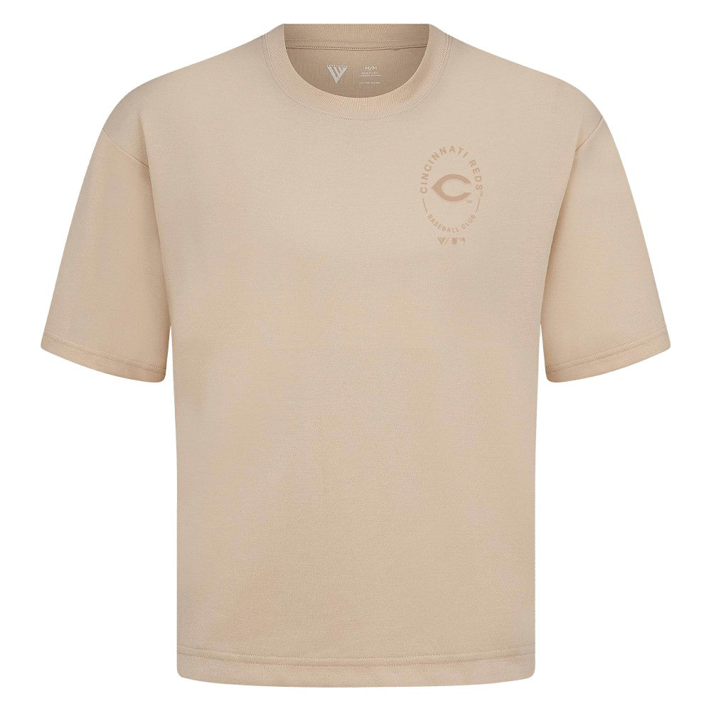 Cincinnati Reds Levelwear Register Oversized Luxe Signature Knit T-Shirt | MLB US