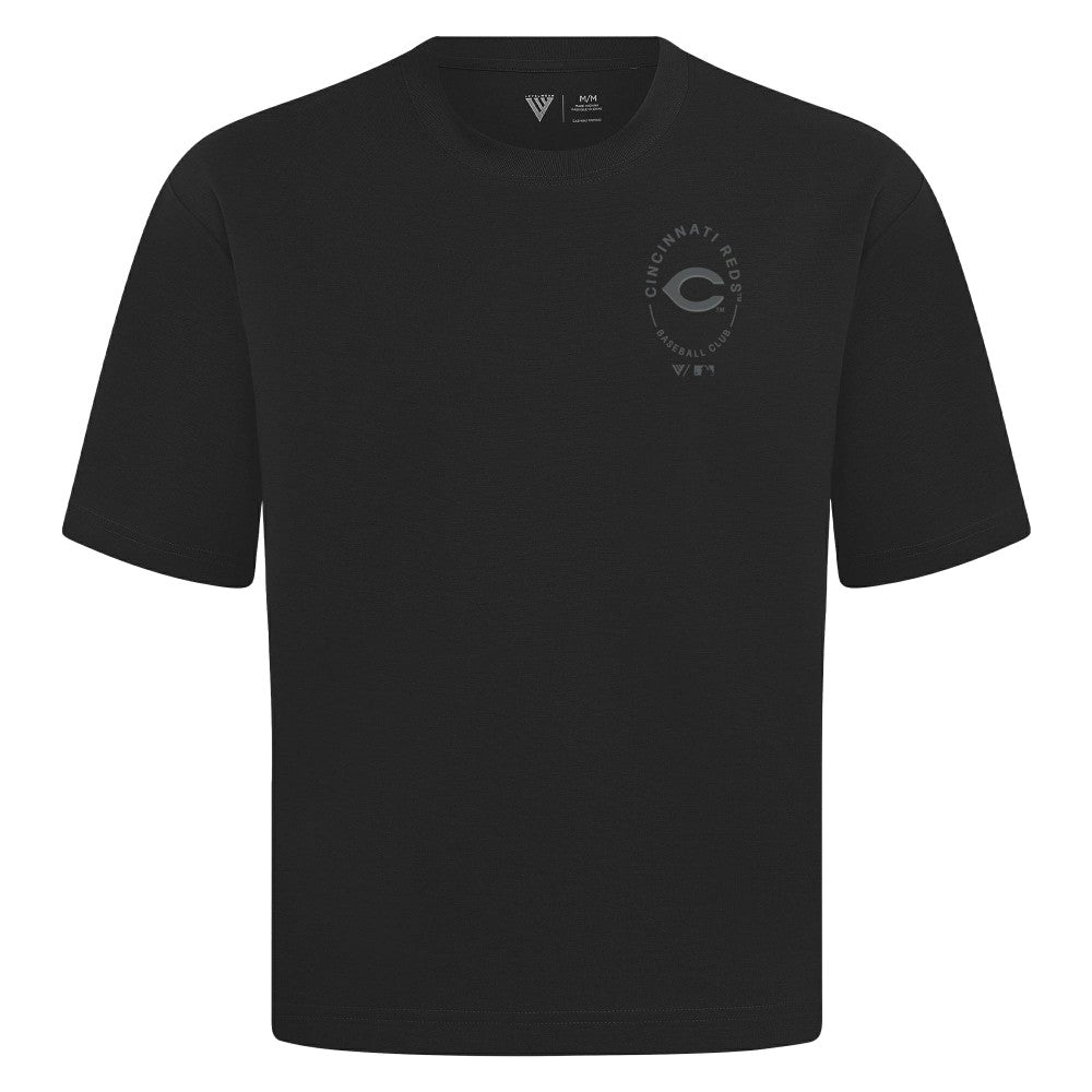 Cincinnati Reds Levelwear Register Oversized Luxe Signature Knit T-Shirt | MLB On Sale