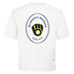 Milwaukee Brewers Levelwear Register Oversized Luxe Signature Knit T-Shirt | MLB Online