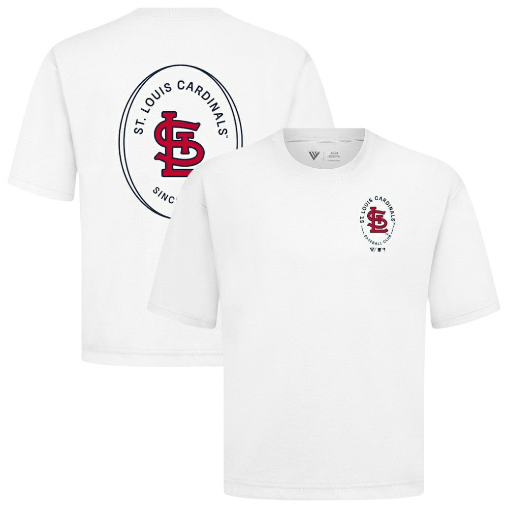St. Louis Cardinals Levelwear Register Oversized Luxe Signature Knit T-Shirt | MLB Shop