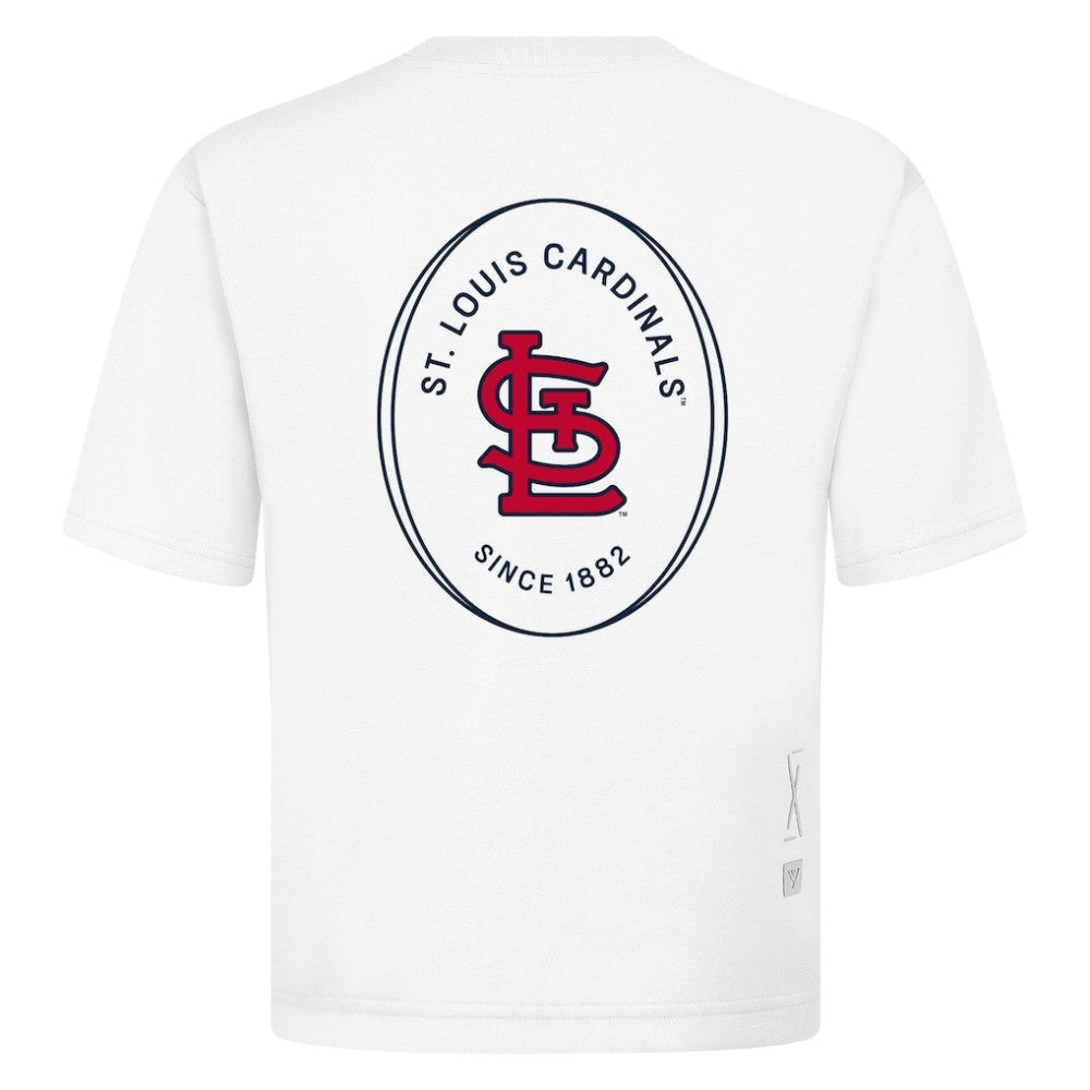 St. Louis Cardinals Levelwear Register Oversized Luxe Signature Knit T-Shirt | MLB Shop