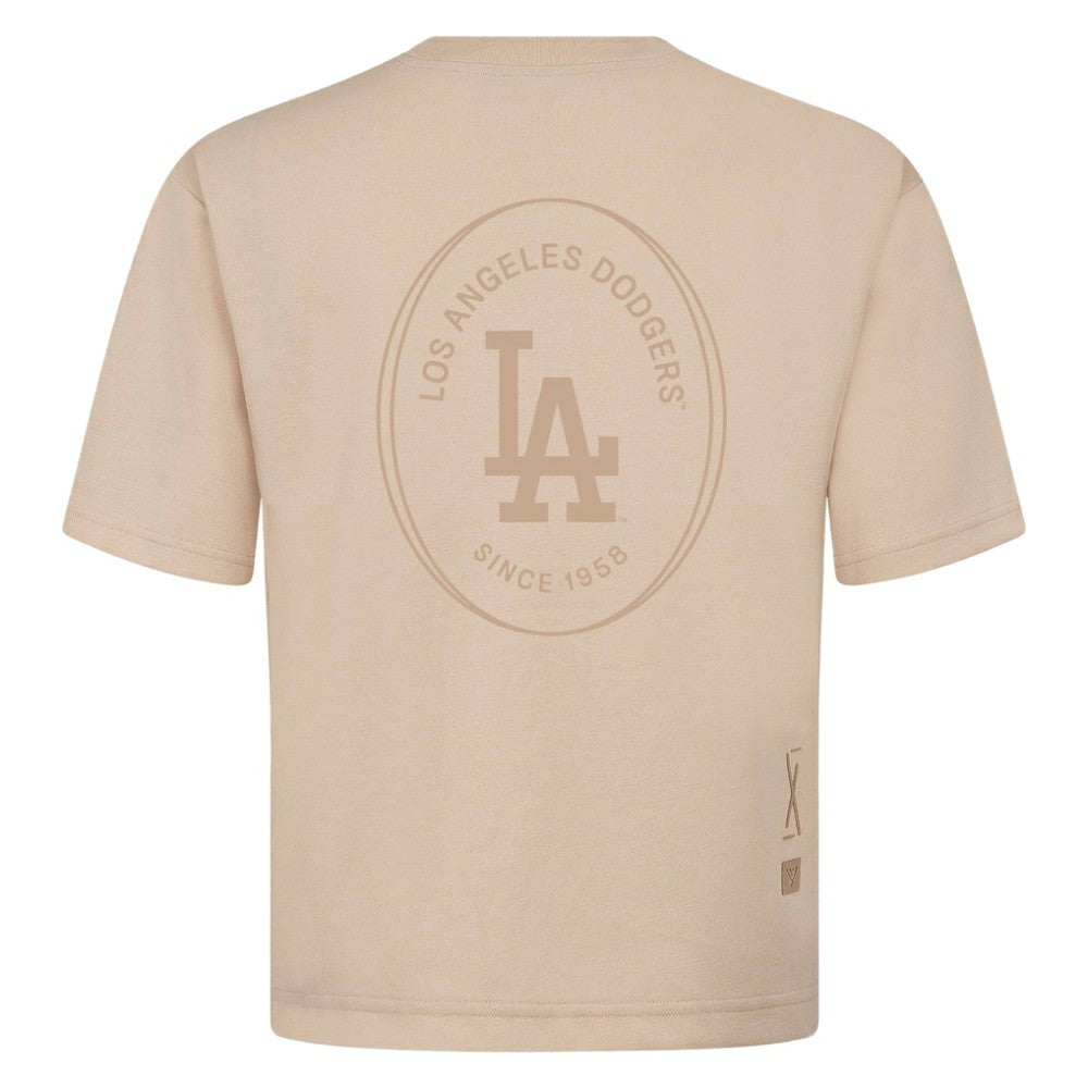 Los Angeles Dodgers Levelwear Register Oversized Luxe Signature Knit T-Shirt | MLB Discount