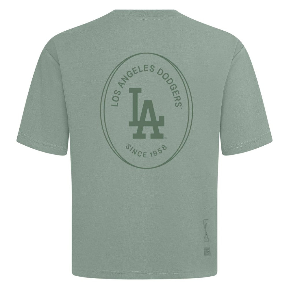 Los Angeles Dodgers Levelwear Register Oversized Luxe Signature Knit T-Shirt | MLB Outlet