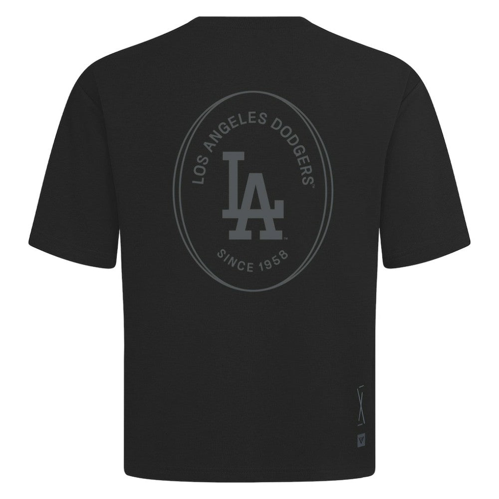 Los Angeles Dodgers Levelwear Register Oversized Luxe Signature Knit T-Shirt | MLB Shop