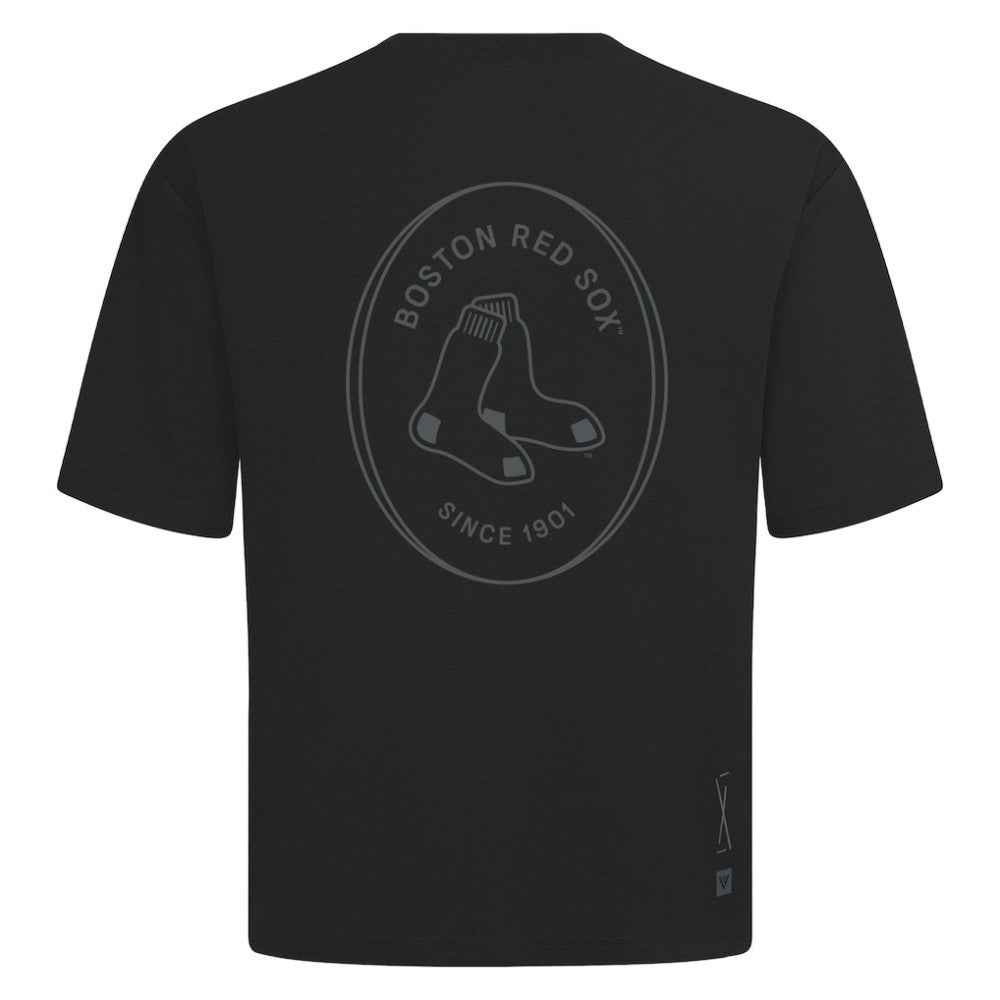 Boston Red Sox Levelwear Register Oversized Luxe Signature Knit T-Shirt | MLB On Sale