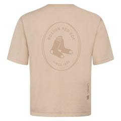 Boston Red Sox Levelwear Register Oversized Luxe Signature Knit T-Shirt | MLB Shop