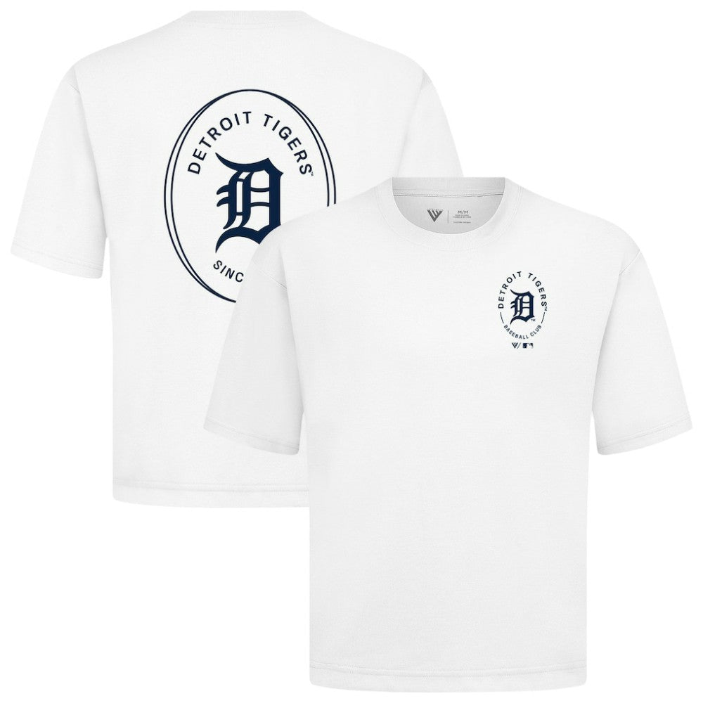 Detroit Tigers Levelwear Register Oversized Luxe Signature Knit T-Shirt | MLB For sale