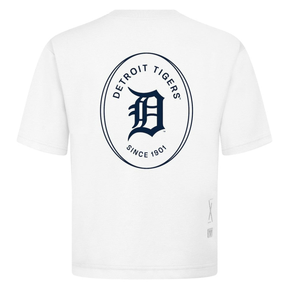 Detroit Tigers Levelwear Register Oversized Luxe Signature Knit T-Shirt | MLB For sale