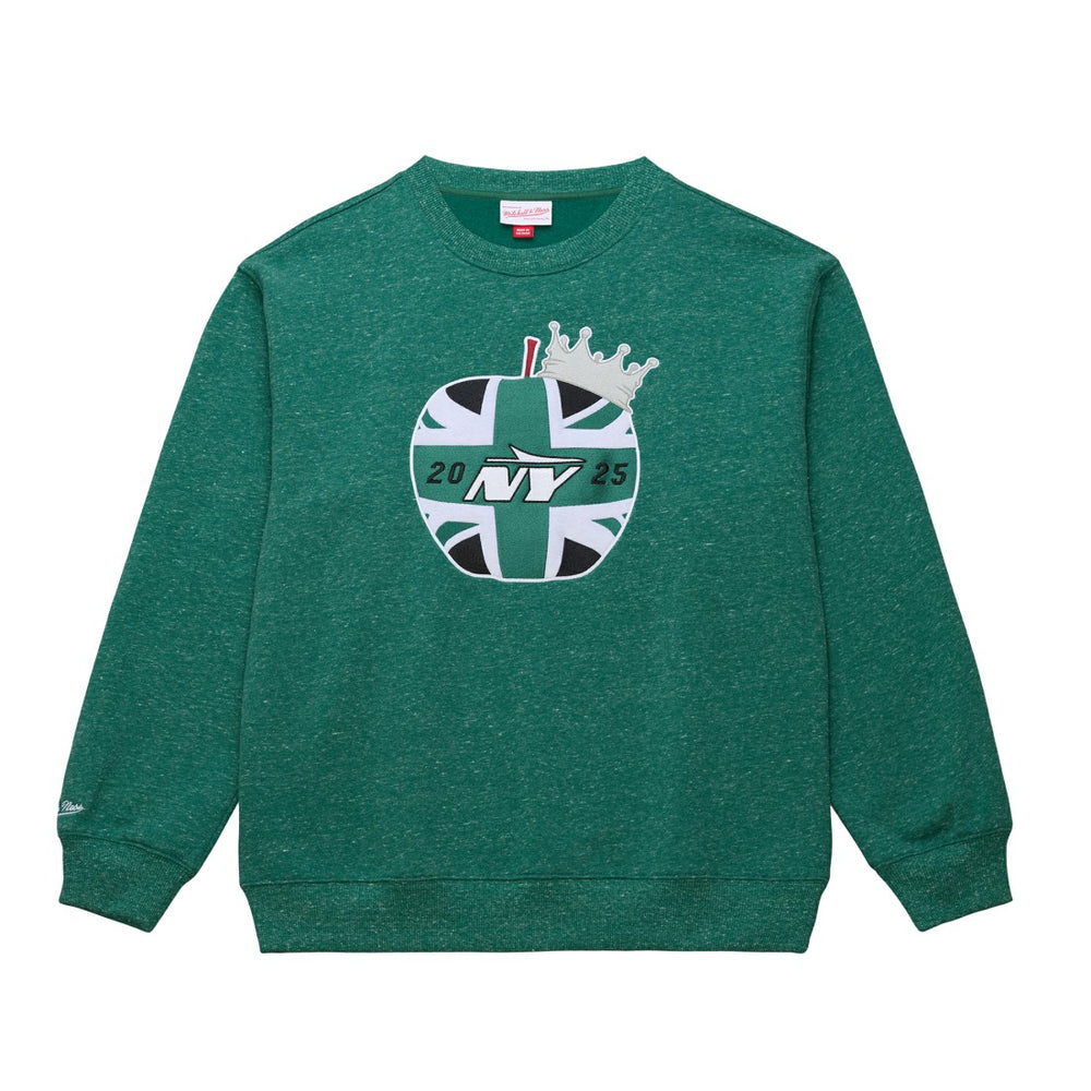 New York Jets Mitchell & Ness Jets In London Throw It Back Fleece Sweatshirt