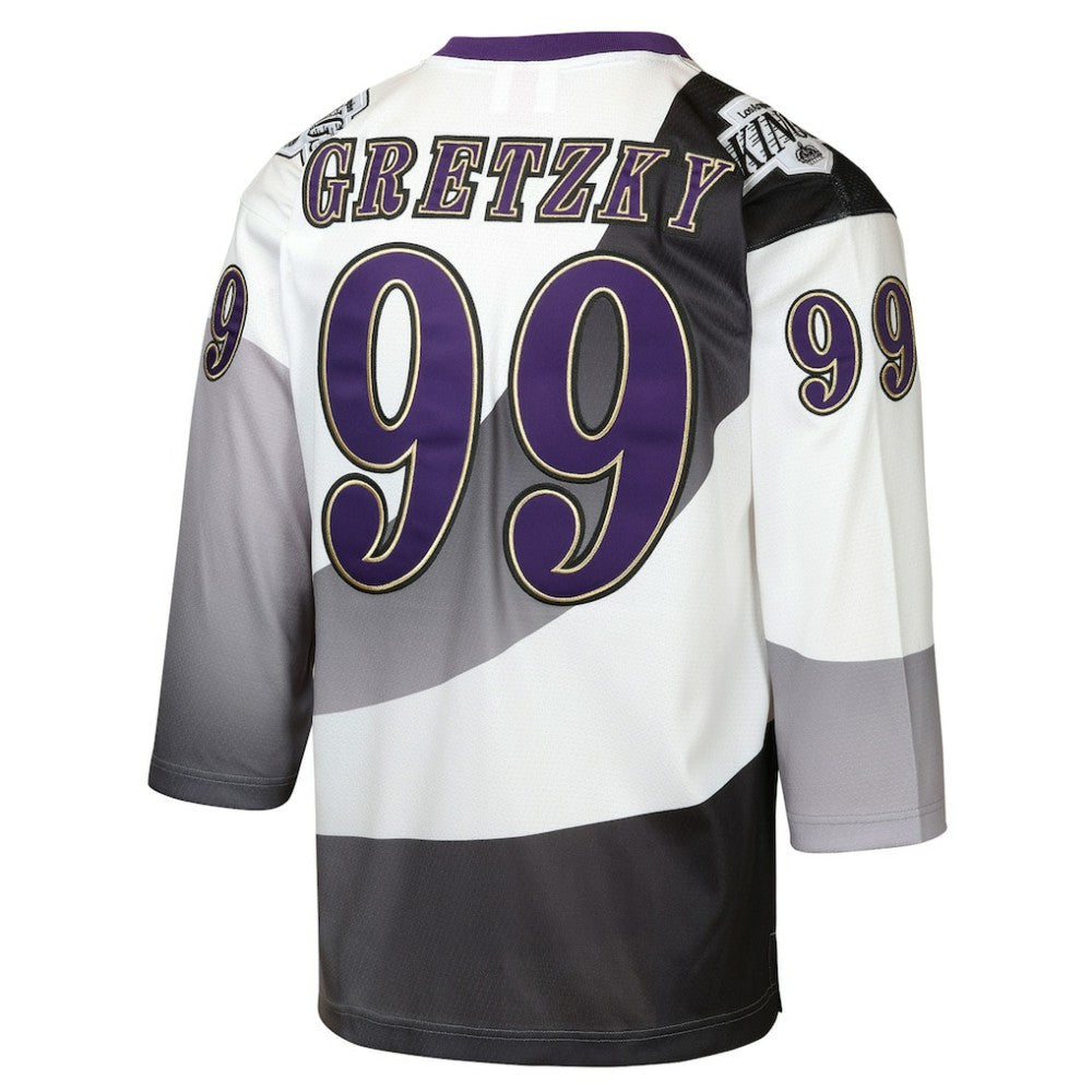 Wayne Gretzky Los Angeles Kings Mitchell & Ness Youth 1995/96 Power Play Throwback Alternate Player Jersey with Captain Patch For Sale