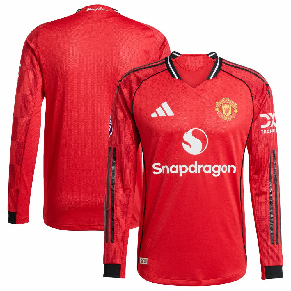 Manchester United Home 2025/26 Player Long Sleeve Jersey Red - Adidas