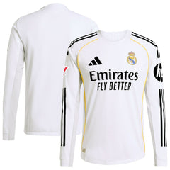 Real Madrid 2025/26 Home Long Sleeve Jersey White - Adidas