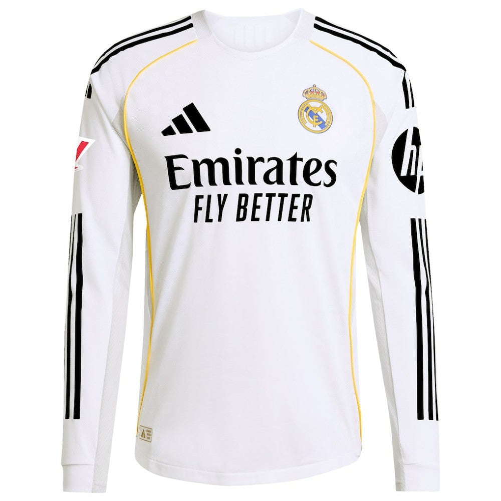 Real Madrid 2025/26 Home Long Sleeve Jersey White - Adidas