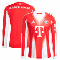 Bayern Munich 2025/26 Home Replica Long Sleeve Jersey Red - Adidas