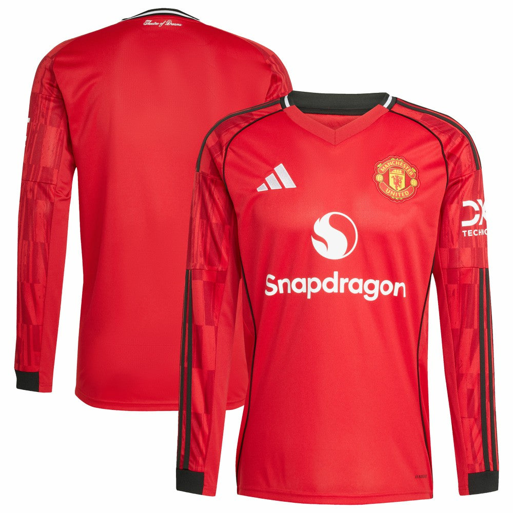 Manchester United Home 2025/26 Replica Long Sleeve Jersey Red - Adidas