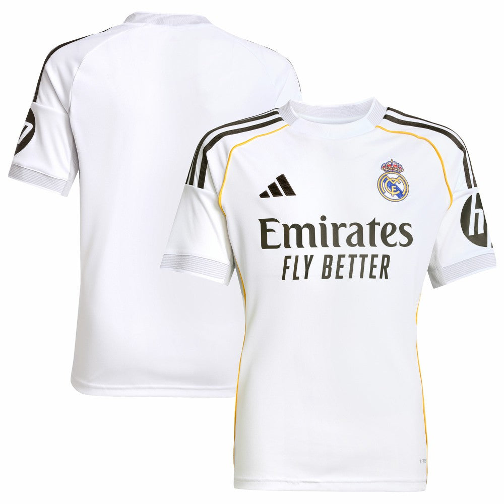 Real Madrid Youth 2025/26 Home Replica Jersey White - Adidas