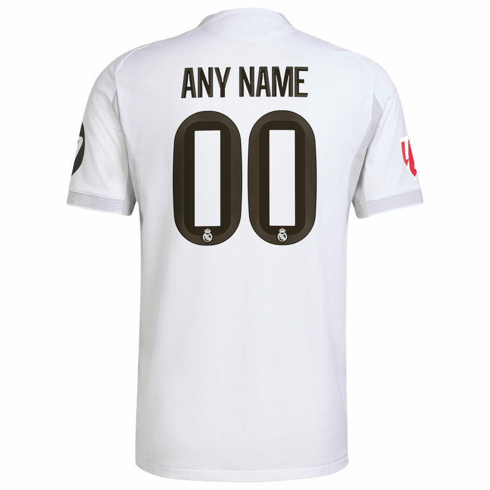 Real Madrid 2025/26 Home Custom Jersey White - Adidas
