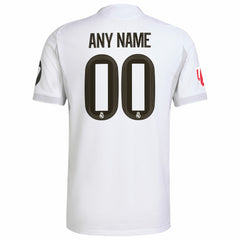 Real Madrid 2025/26 Home Custom Jersey White - Adidas