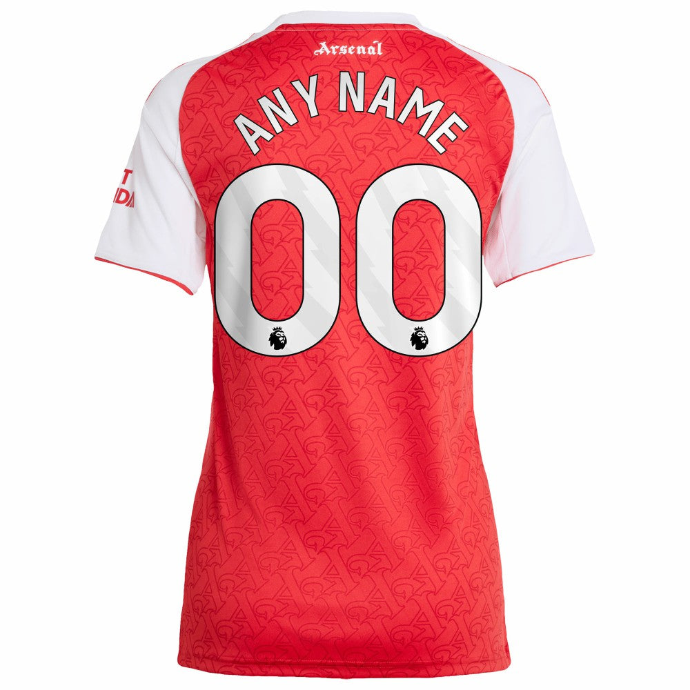 Arsenal Women's 2025/26 Home Replica Custom Jersey Red - Adidas