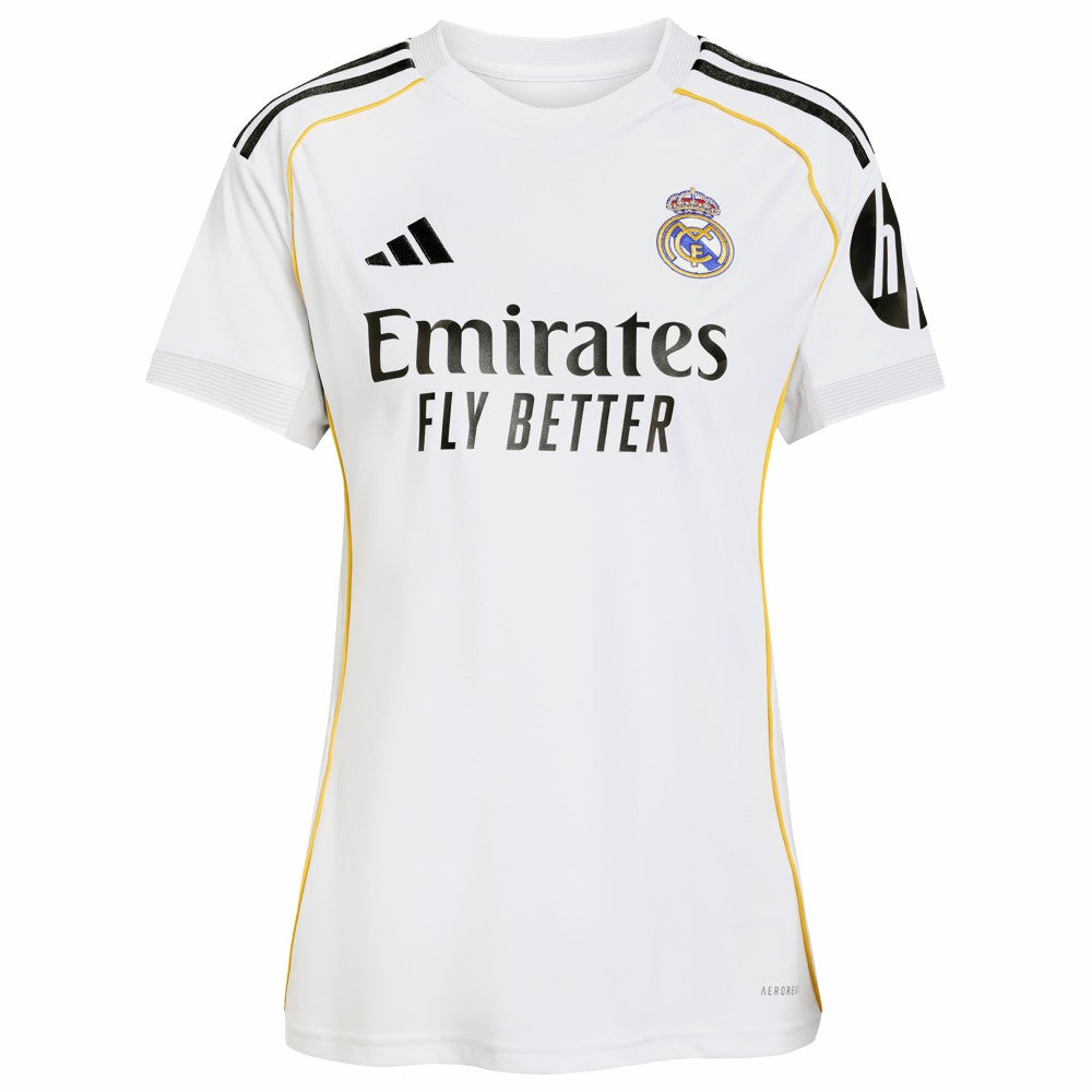 Real Madrid Women's 2025/26 Home Replica Custom Jersey White - Adidas