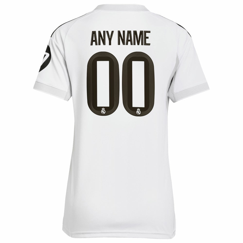 Real Madrid Women's 2025/26 Home Replica Custom Jersey White - Adidas