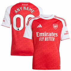 Arsenal Youth 2025/26 Home Replica Custom Jersey Red - Adidas