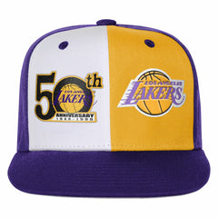 Los Angeles Lakers Youth 50th Anniversary Duo Front Snapback Hat On Sale
