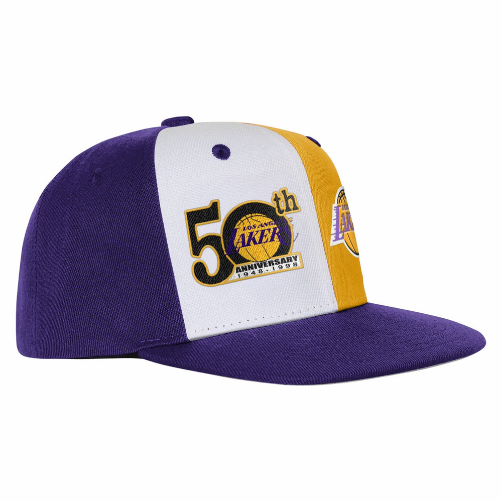 Los Angeles Lakers Youth 50th Anniversary Duo Front Snapback Hat On Sale