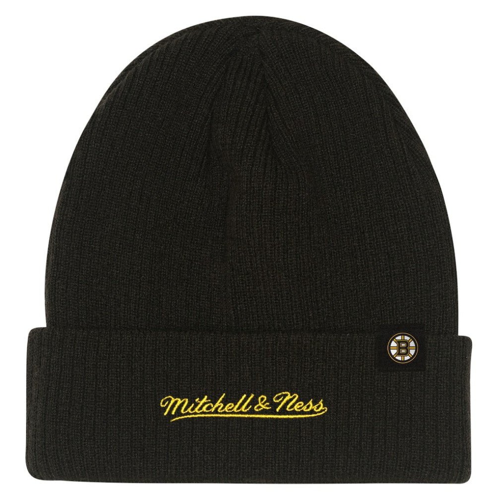 Boston Bruins Mitchell & Ness Youth Neon Line Lights Cuffed Knit Hat Outlet