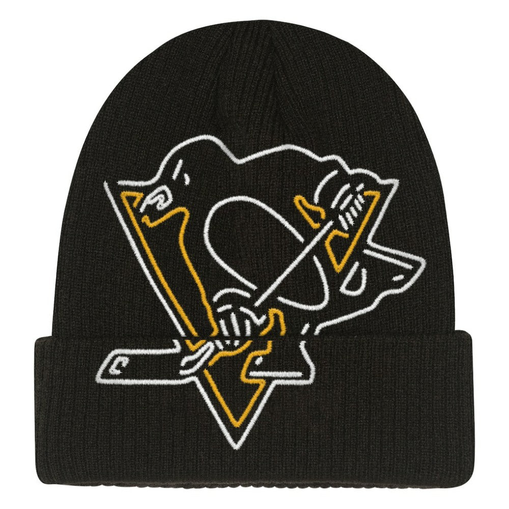 Pittsburgh Penguins Mitchell & Ness Youth Neon Line Lights Cuffed Knit Hat Online